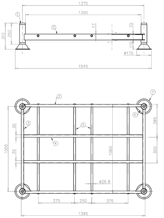 Manurack mobilrack paleta słupkowa