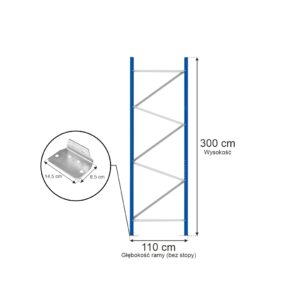 Zdjęcie produktu: Rama MGL MAGO HX82 H-300 cm G-110 cm W-8.2 cm niebieska (w elementach)