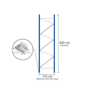 Zdjęcie produktu: Rama MGL MAGO HX82 H-400 cm G-110 cm W-8.2 cm niebieska (w elementach)