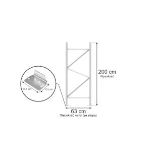 Zdjęcie produktu: Rama MGL MAGO HX 82 H-200 cm G-63 cm W-8.2 cm szara (w elementach)