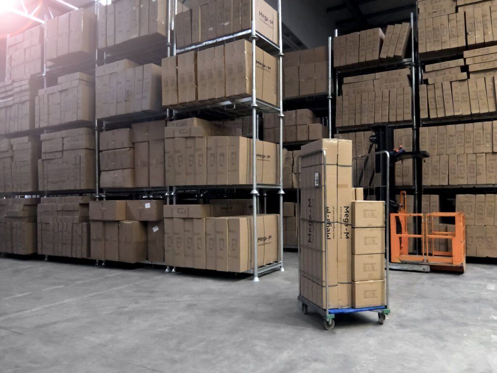 Rollkontener (rollcage,rollbox) wózek siatkowy transportowy kolor niebieski