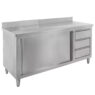 Stół gastronomiczny roboczy z szafką i szufladami Mega-M 140x70x85(H) stal nierdzewna MM-C103105