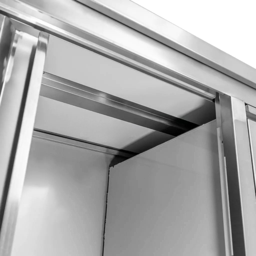 Stół gastronomiczny roboczy z szafką i szufladami Mega-M 140x70x85(H) stal nierdzewna MM-C103105