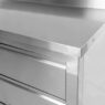 Stół gastronomiczny roboczy z szafką i szufladami Mega-M 140x70x85(H) stal nierdzewna MM-C103105