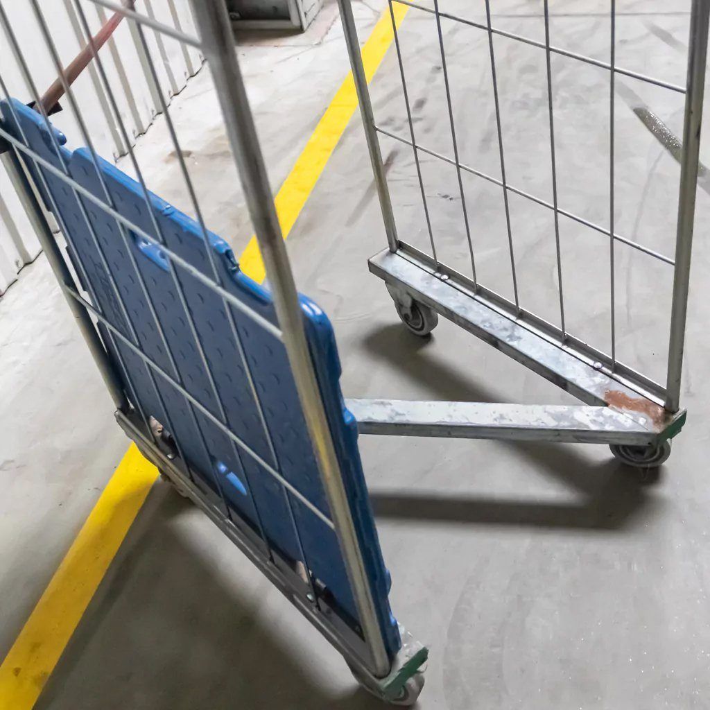 Składana podstawa wózka transportowego rollkontenera