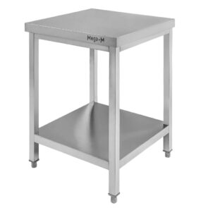 Zdjęcie produktu: Stół gastronomiczny ze stali nierdzewnej centralny z półką Mega-M 60x60x85 cm