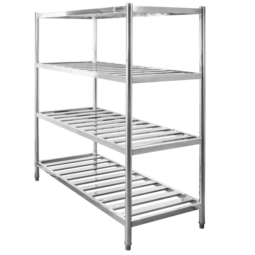 Regał gastronomiczny Mega-M z 4 półkami 180x60x155 cm stal nierdzewna
