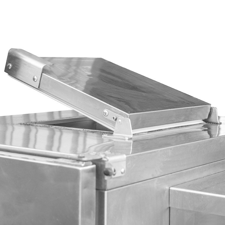 Schładzarka na odpady Dora Metal 108x89x129 cm stal nierdzewna