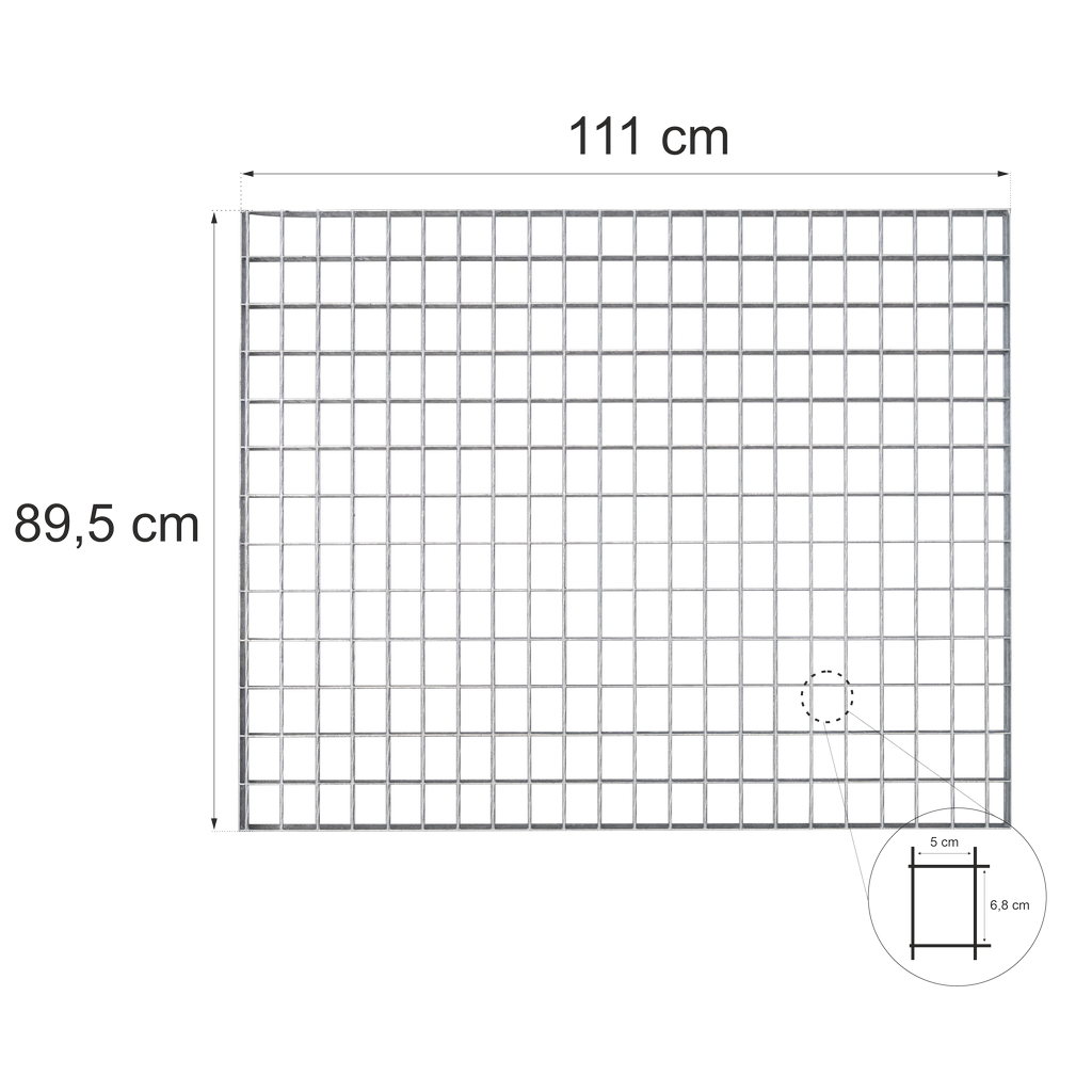 Krata wema nakładana 111x89,5 cm ocynk wymiary 500 kg