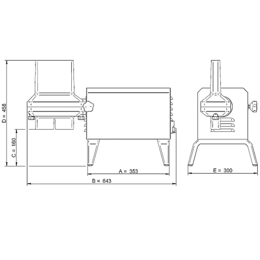 Kotleciarka staker Ma-ga KM27 szkic