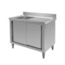 Zlew gastronomiczny jednokomorowy z ociekaczem i szafką Mega-M 100x60x85 cm stal nierdzewna