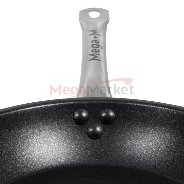Patelnia nieprzywierająca ze stali nierdzewnej Mega-M ⌀24 cm