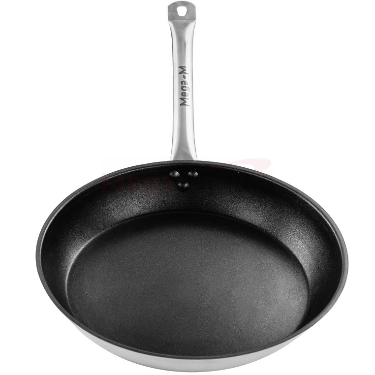 Patelnia nieprzywierająca ze stali nierdzewnej Mega-M ⌀32cm