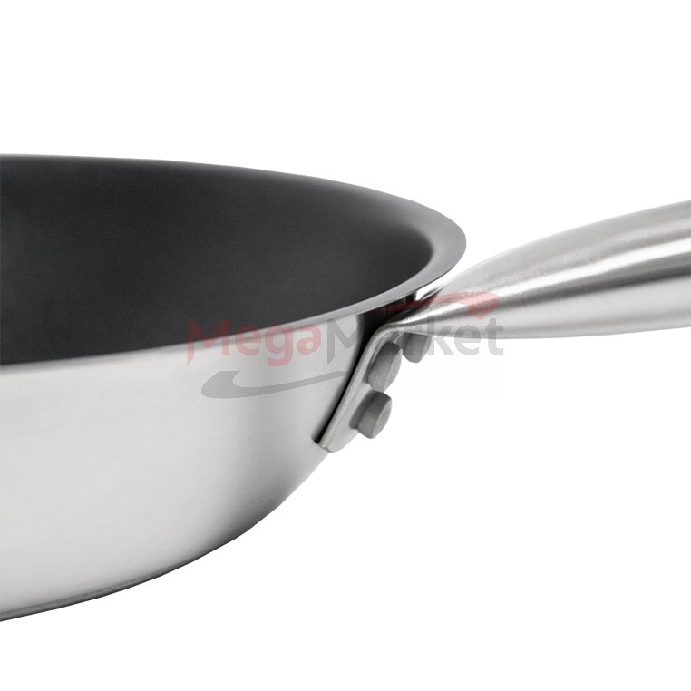 Patelnia nieprzywierająca ze stali nierdzewnej Mega-M ⌀32cm