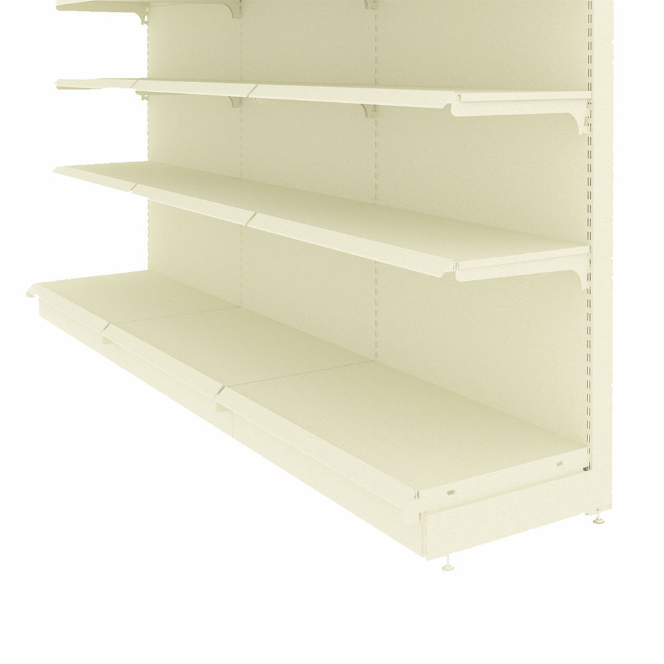 Regał sklepowy przyścienny metalowy MAGO RAL9001 170x300 (8)
