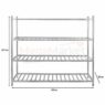 Regał gastronomiczny Mega-M z 4 półkami 180x60x155 cm stal nierdzewna