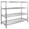 Regał gastronomiczny Mega-M z 4 półkami 180x60x155 cm stal nierdzewna