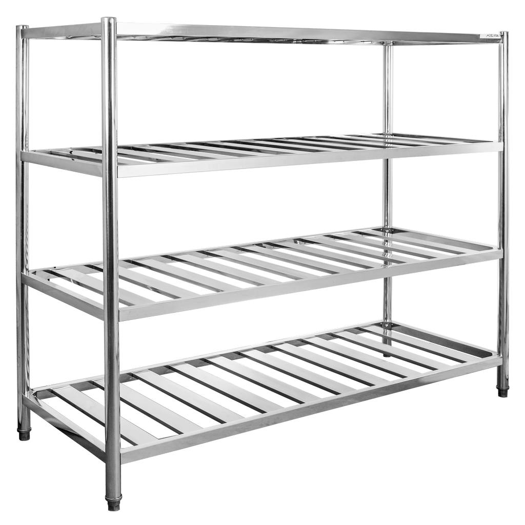 Regał gastronomiczny Mega-M z 4 półkami 180x60x155 cm stal nierdzewna