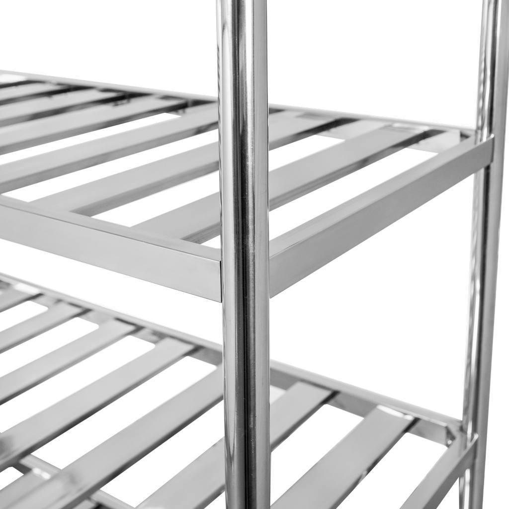 Regał gastronomiczny Mega-M z 4 półkami 180x60x155 cm stal nierdzewna