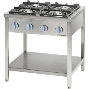 Zdjęcie produktu: Kuchnia gazowa czteropalnikowa z półką STALGAST 979531 24kW