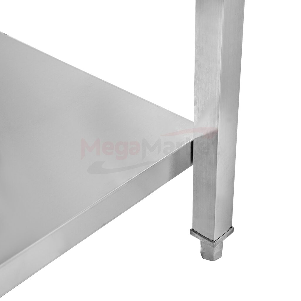 Stół gastronomiczny ze stali nierdzewnej przyścienny z półką Mega-M 100x70x85 cm