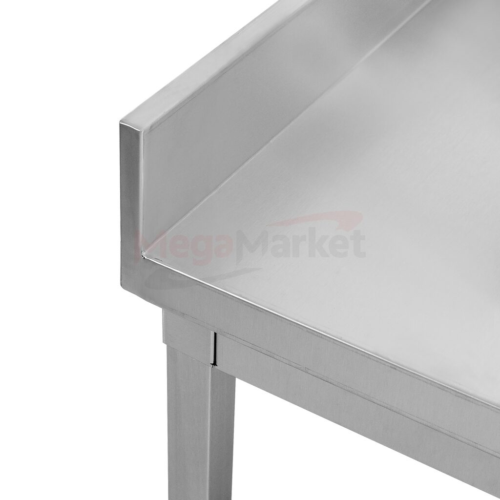 Stół gastronomiczny ze stali nierdzewnej przyścienny z półką Mega-M 100x70x85 cm