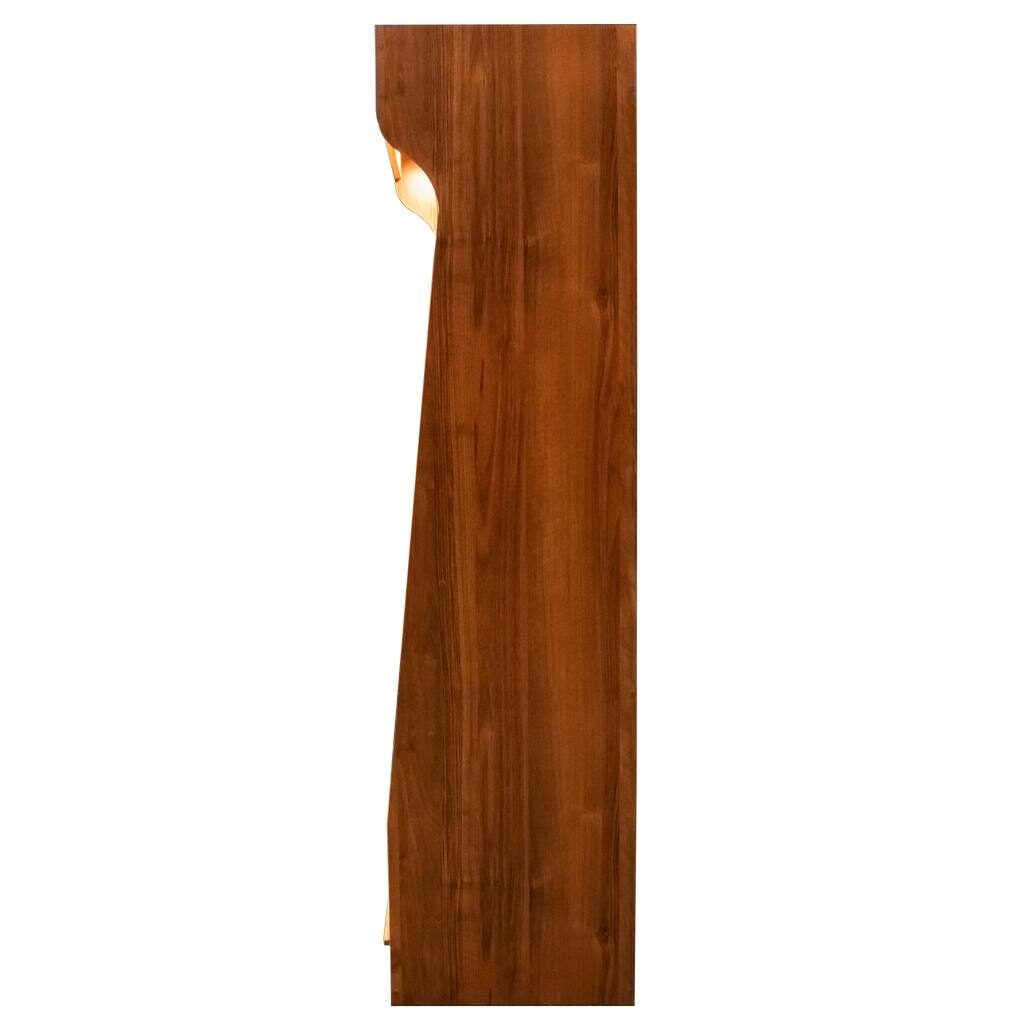 Regał na pieczywo H-200 cm L-100 cm G-50 cm plexi oświetlenie LED orzech ecco