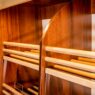 Regał na pieczywo H-200 cm L-100 cm G-50 cm plexi oświetlenie LED orzech ecco