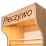 Regał na pieczywo H-200cm L-60cm G-50cm plexi oświetlenie LED dąb sonoma
