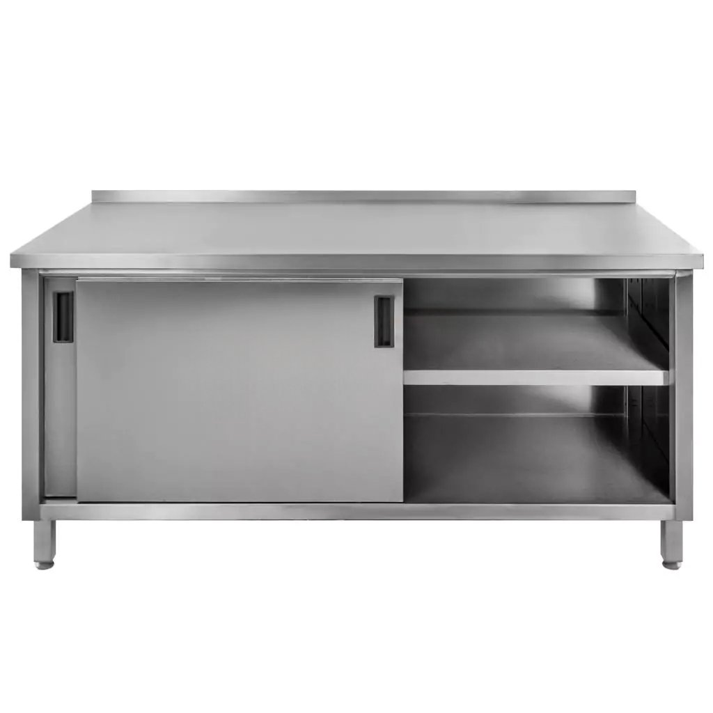 Stół gastronomiczny spawany z szafką Mega-M 180x70x85 cm stal nierdzewna MTP003585