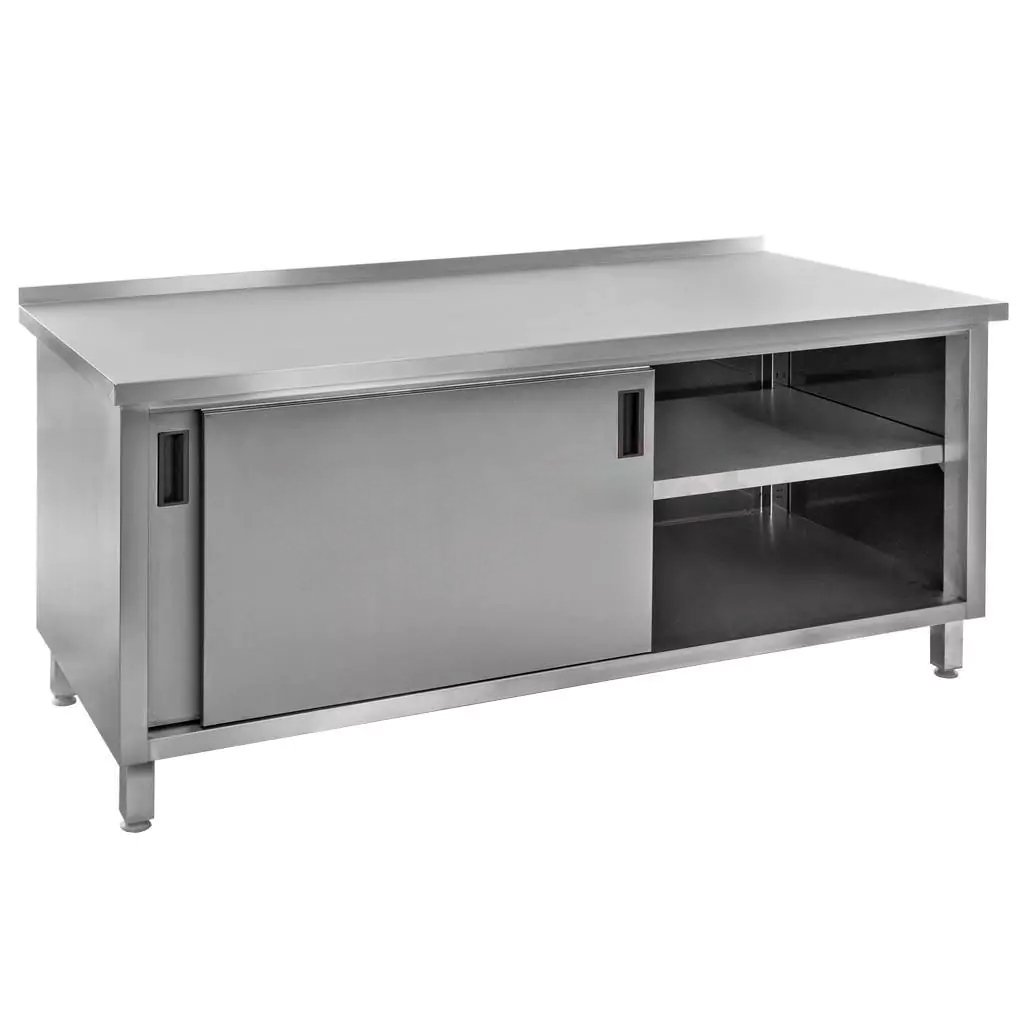 Stół gastronomiczny spawany z szafką Mega-M 180x70x85 cm stal nierdzewna MTP003585