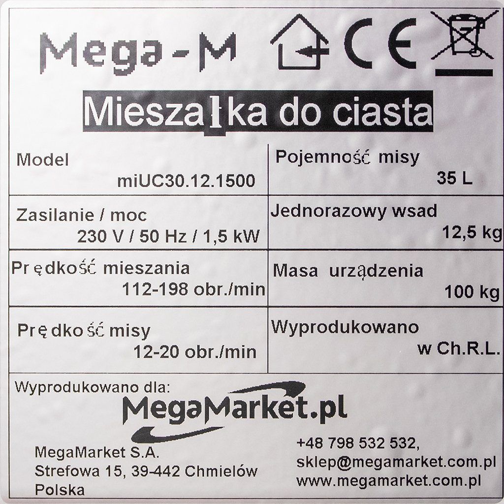 mikser spiralny 30l