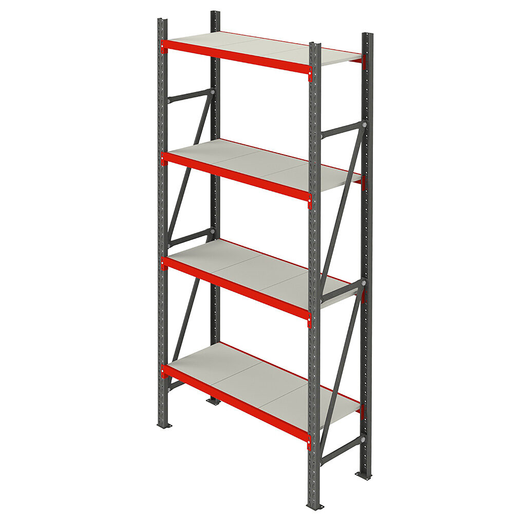 Regał magazynowy | regał 4-pólkowy | regał garażowy Mega-M 240x167x60