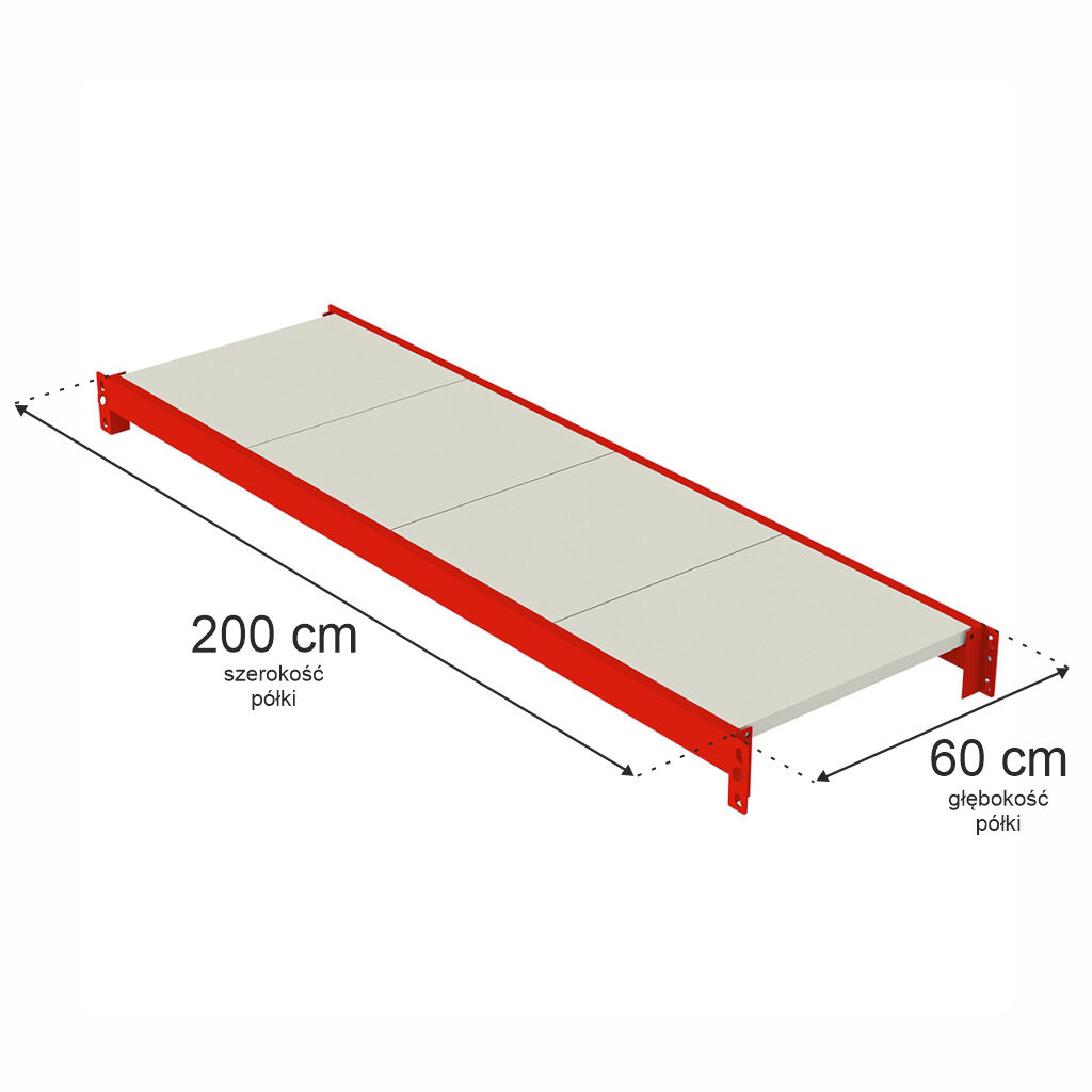Półka do regału magazynowego FORTIS 200x60cm