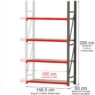 Regał magazynowy moduł dostawny 200x158,5x60