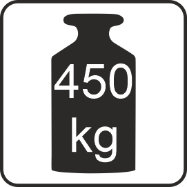Wytrzymałość na półkę w regale magazynowym 450kg