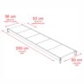 Półka do regału magazynowego rysunek techniczny 250x60cm