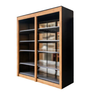 Zdjęcie produktu: Regał na alkohol bez baneru Mega-M H-233cm L-207 cm G-72 cm czarny