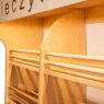 Regał na pieczywo H-200 cm L-100 cm G-50 cm plexi oświetlenie LED dąb sonoma