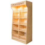 Zdjęcie produktu: Regał na pieczywo H-200 cm L-100 cm G-50 cm plexi oświetlenie LED dąb sonoma
