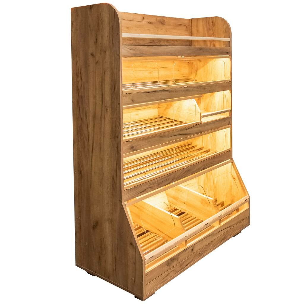Regał na pieczywo 125cm dąb kraft