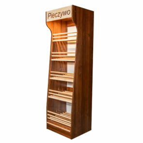 Zdjęcie produktu: Regał na pieczywo H-200 cm L-60 cm G-50 cm plexi oświetlenie LED orzech ecco