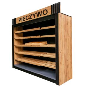 Zdjęcie produktu: Regał na pieczywo Mega-M H-244 cm L-247.5 cm G-60 cm dąb kraft