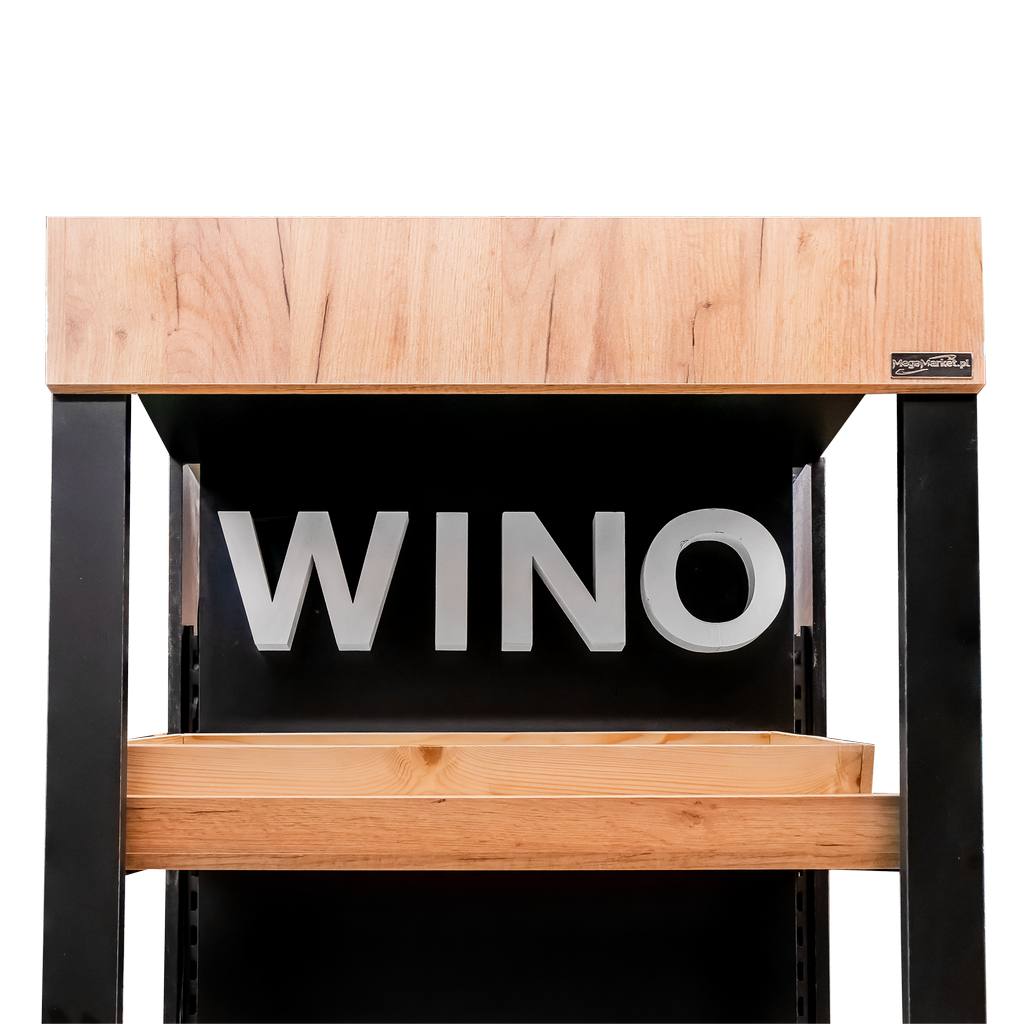 Napis wino na regale