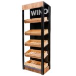 Zdjęcie produktu: Regał na wino Mega-M H-205 cm L-86.5 cm G-58.5 cm czarny/dąb kraft