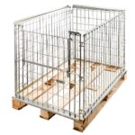Zdjęcie produktu: Gitterbox Kosz nadstawka na paletę Mega-M 80x120 cm z uchylna klapą na krótszym boku