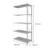 Regał magazynowy 5-półkowy STOW H-275cm L-130 cm G-60 cm moduł dostawny