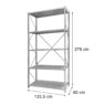 Regał magazynowy 5-półkowy STOW H-275 cm L-133.5 cm G-60 cm moduł bazowy