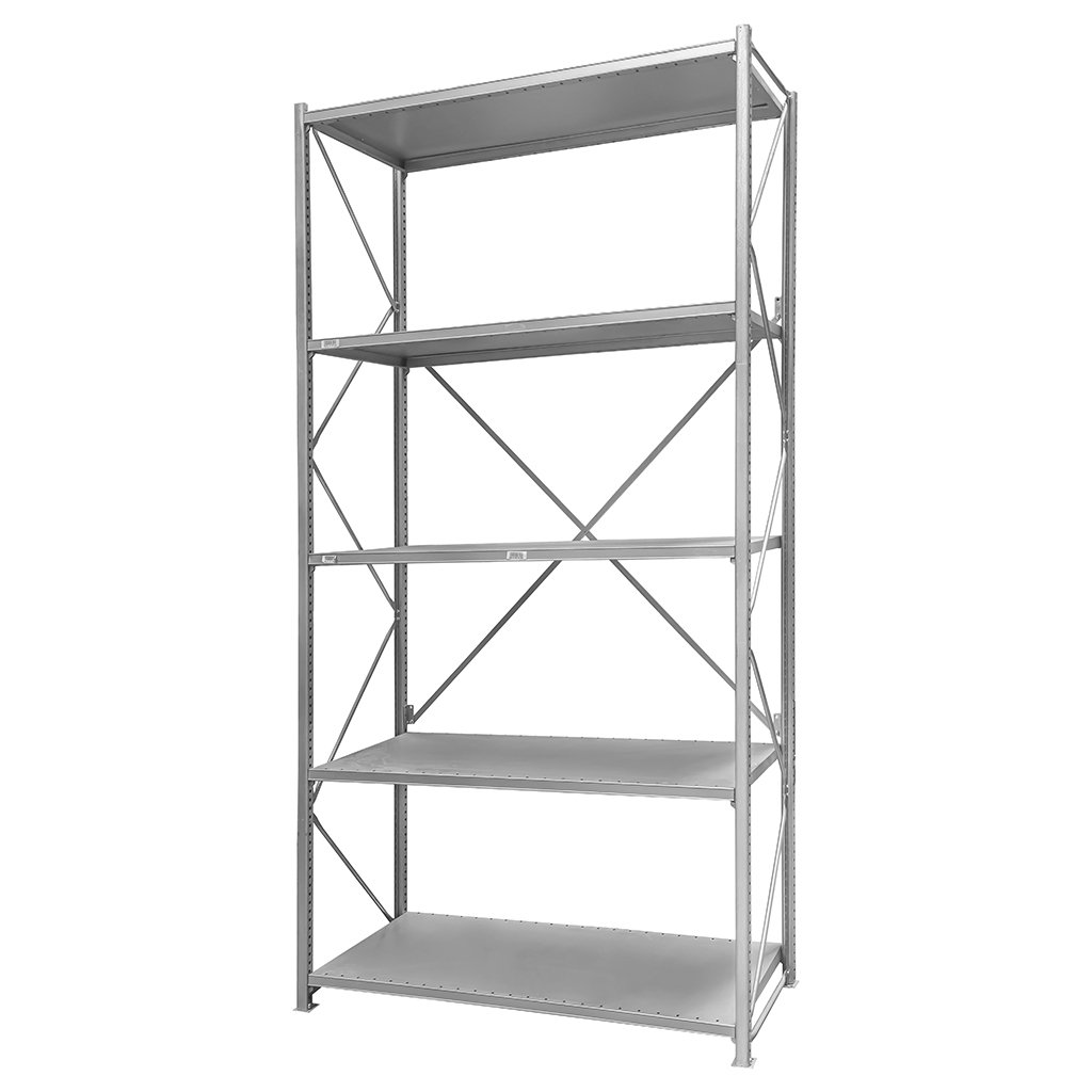 Regał magazynowy 5-półkowy STOW H-275 cm L-133.5 cm G-60 cm moduł bazowy