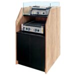 Zdjęcie produktu: Stanowisko do hot-dogów Mega-M H-143 cm L-70 cm G-80 cm dąb kraft